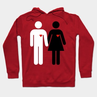 Man and woman black and white Hoodie